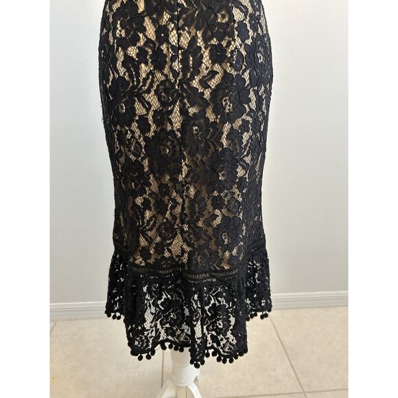 VTG Y2K Black Lace Overlay Dress Romantic Whimsygoth Sexy Vixen Cocktail Sz 10 - Picture 12 of 16
